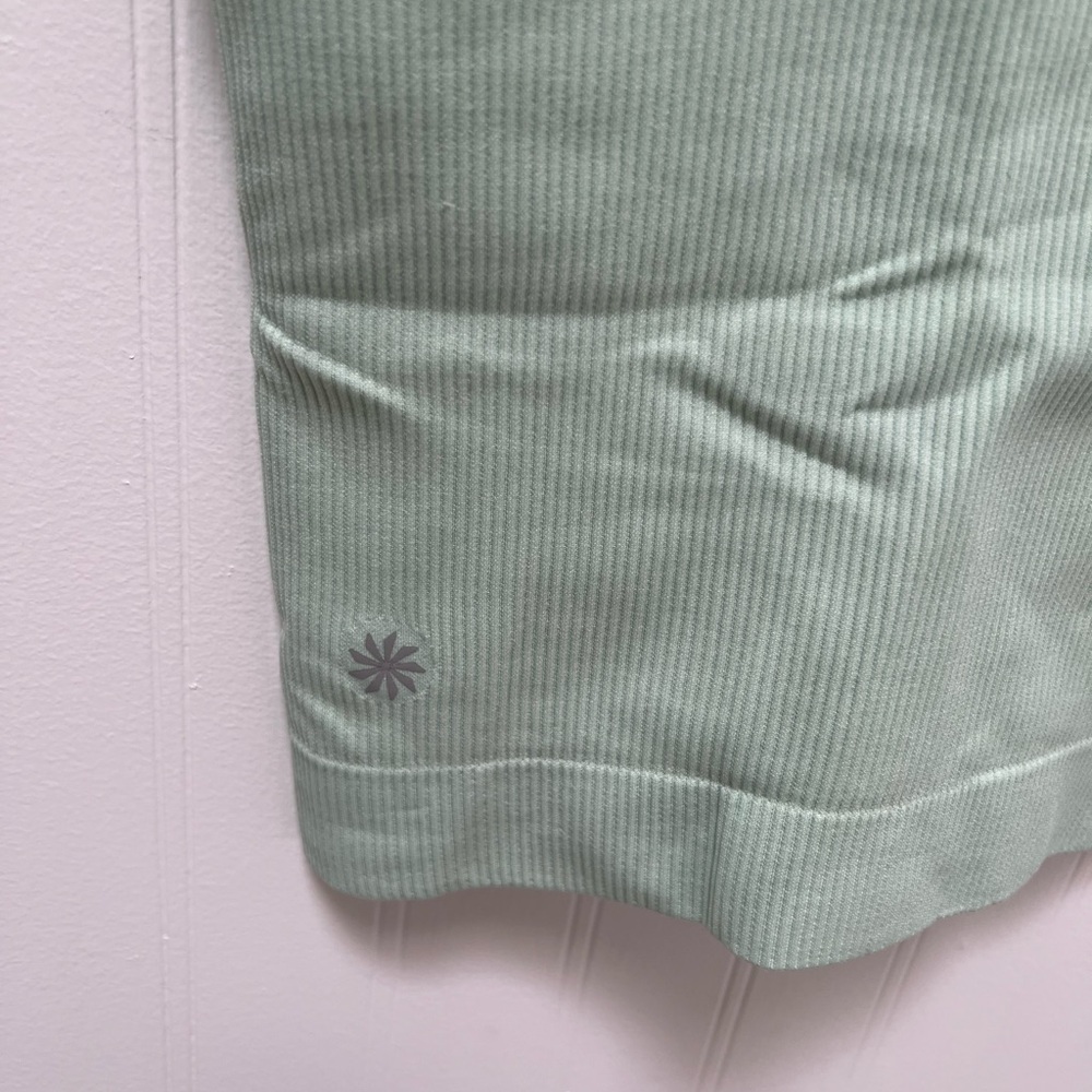 Athleta Rise Above Rib Mint Green Crop Tank Top - Picture 6 of 8